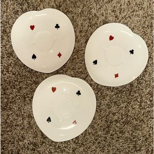 Vintage American Limoges Casino Saucers Mid Century Card Dish Mcm Plates